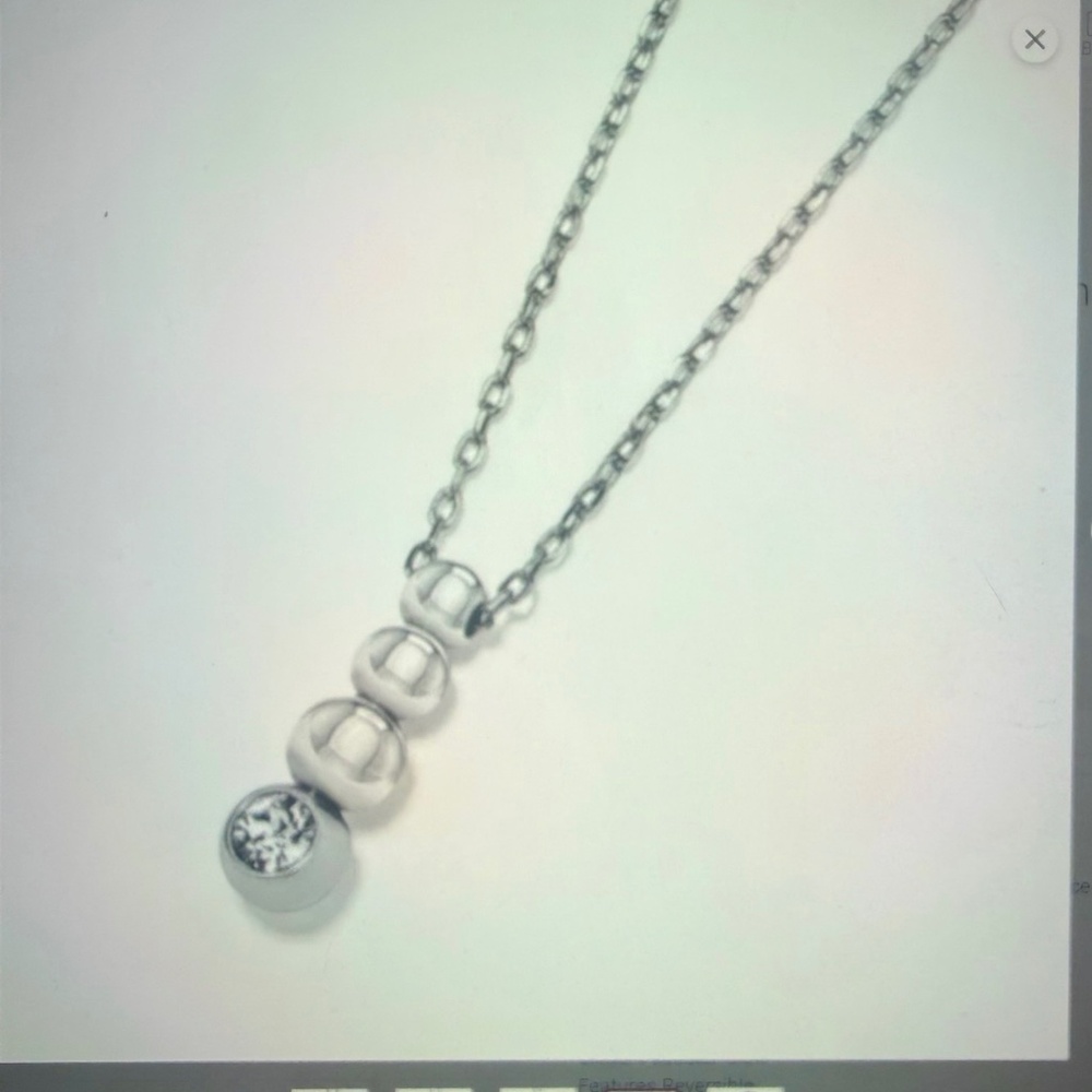 Brighton Twinkle Granulation Reversible Drop Necklace $58  NWT